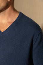 Lorenzo V-Neck Jumper - Midnight