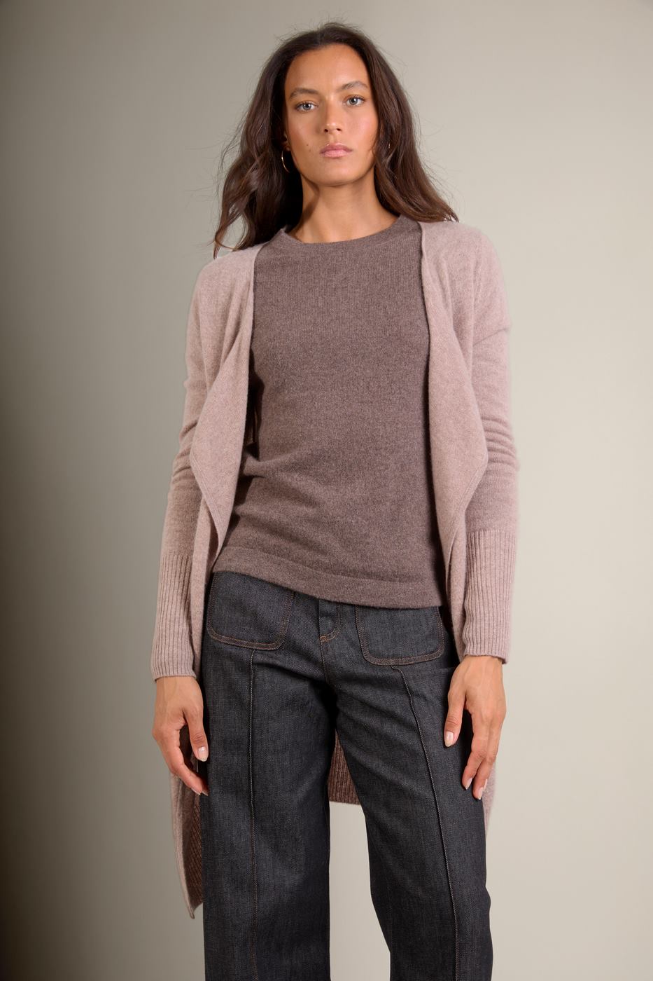 Long Jacket - Abigail - Light Heathered Taupe