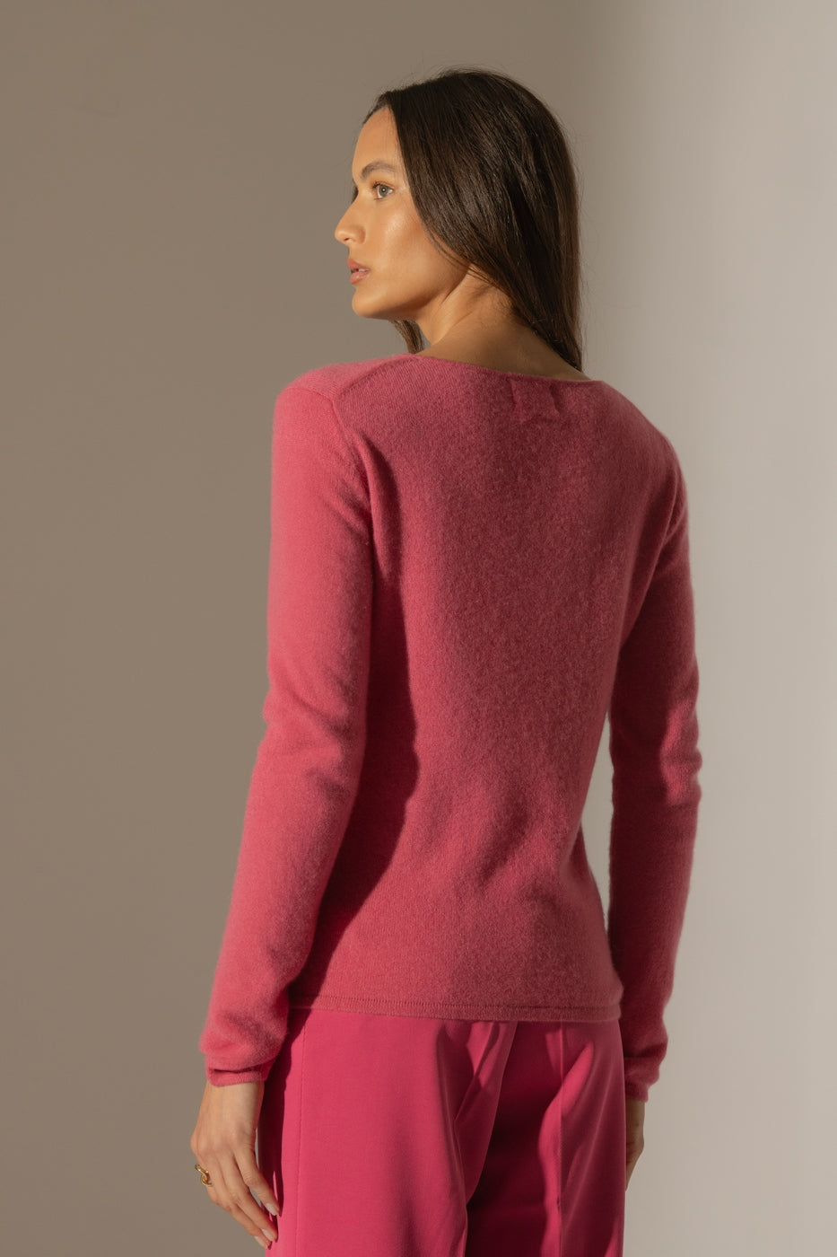 Crew Neck Sweater - Oprah - Strawberry