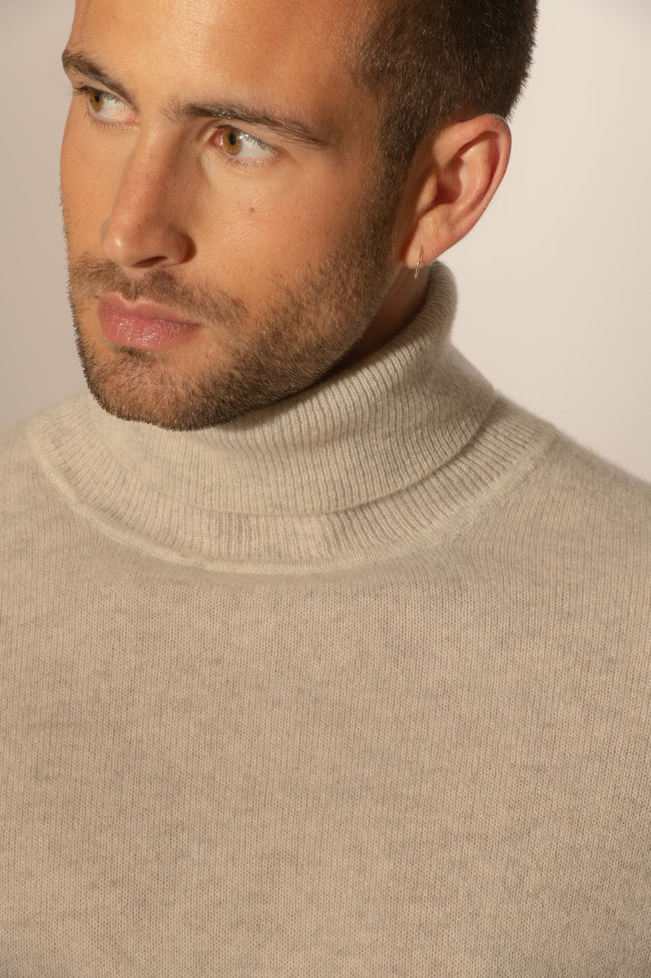 Pull Col Roulé Trevor - Gris Perle Chiné