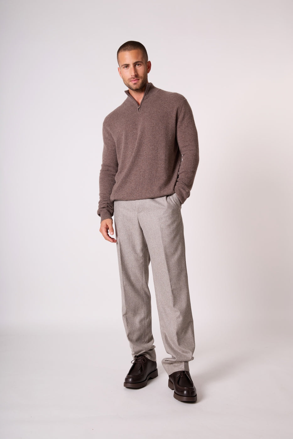 Pull Camionneur - Greg - Taupe Chiné