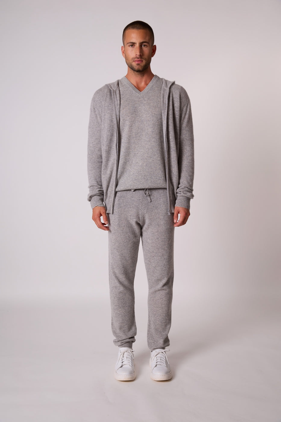 Gilet Zippé Capuche - Eldo - Nuage Chiné