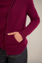 Gilet Zippé Capuche Emma - Bordeaux