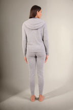 Gilet Zippé Capuche - Emma - Nuage Chiné