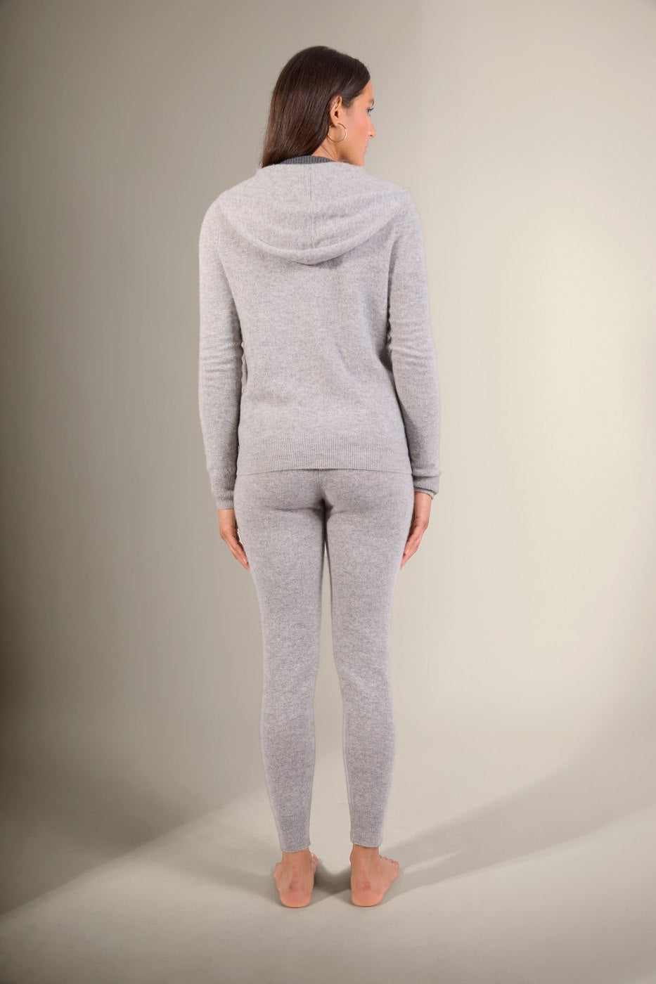 Gilet Zippé Capuche - Emma - Nuage Chiné