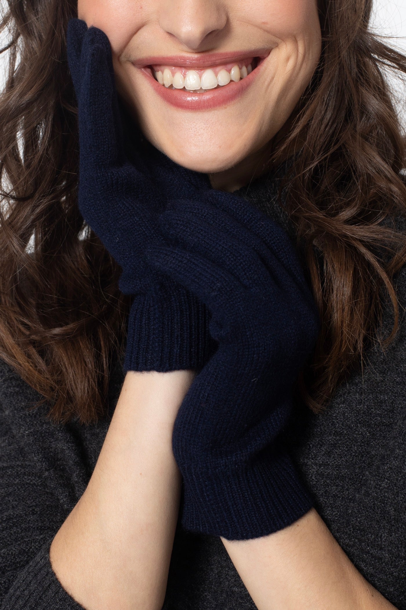 Gants 4 Fils Hailey - Navy - 100% Cachemire 4 Fils - Jersey