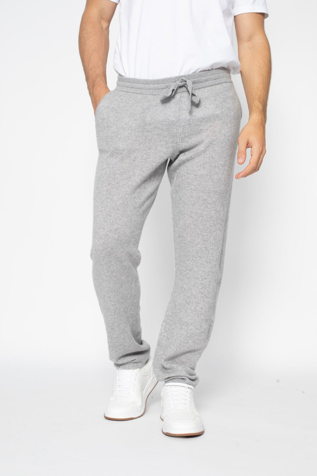Jogging Stuart - Nuage Chiné - 100% Cachemire 2 Fils - Jersey - Homme