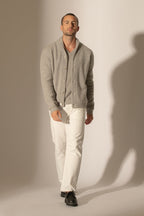 Chaqueta Cuello Chal Abotonada 4 Hilos - Gilmour - Cloud Heather