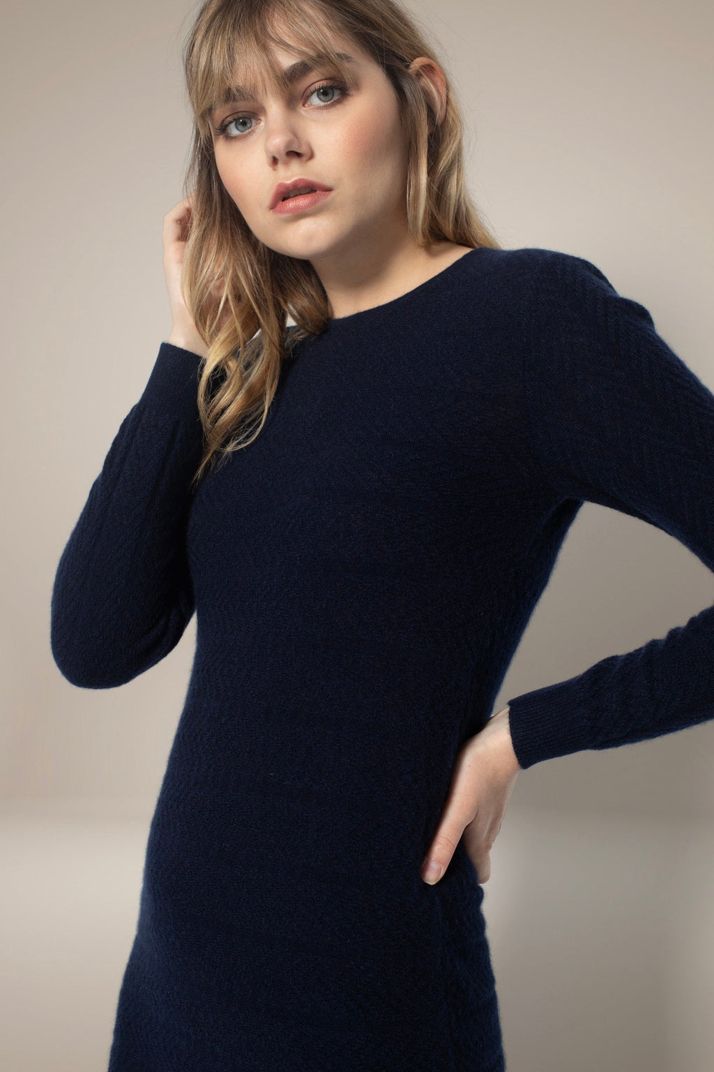 Robe Col Rond - Lola - Navy