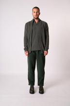 Gilet Zippé Col Montant Cody - Kaki Chiné