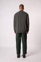 Gilet Zippé Col Montant - Cody - Kaki Chiné