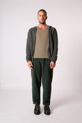 Gilet Zippé Capuche Eldo - Kaki Chiné