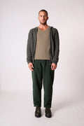 Gilet Zippé Capuche - Eldo - Kaki Chiné