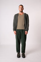 Gilet Zippé Capuche - Eldo - Kaki Chiné