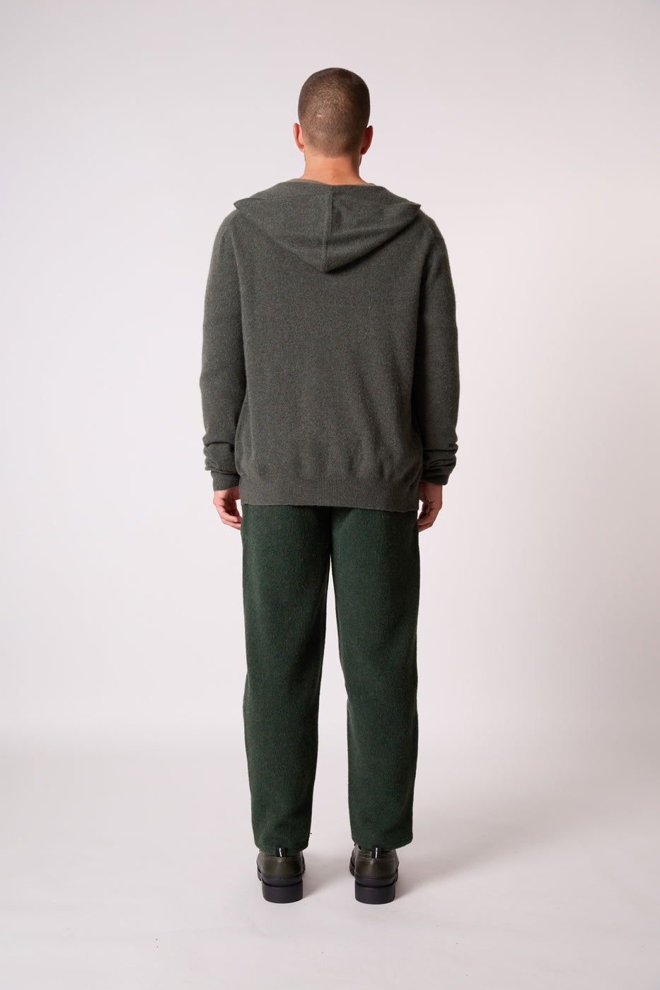 Gilet Zippé Capuche Eldo - Kaki Chiné
