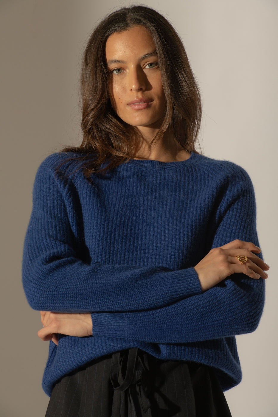 Pull Col Rond 4 Fils - Oceane - Outremer