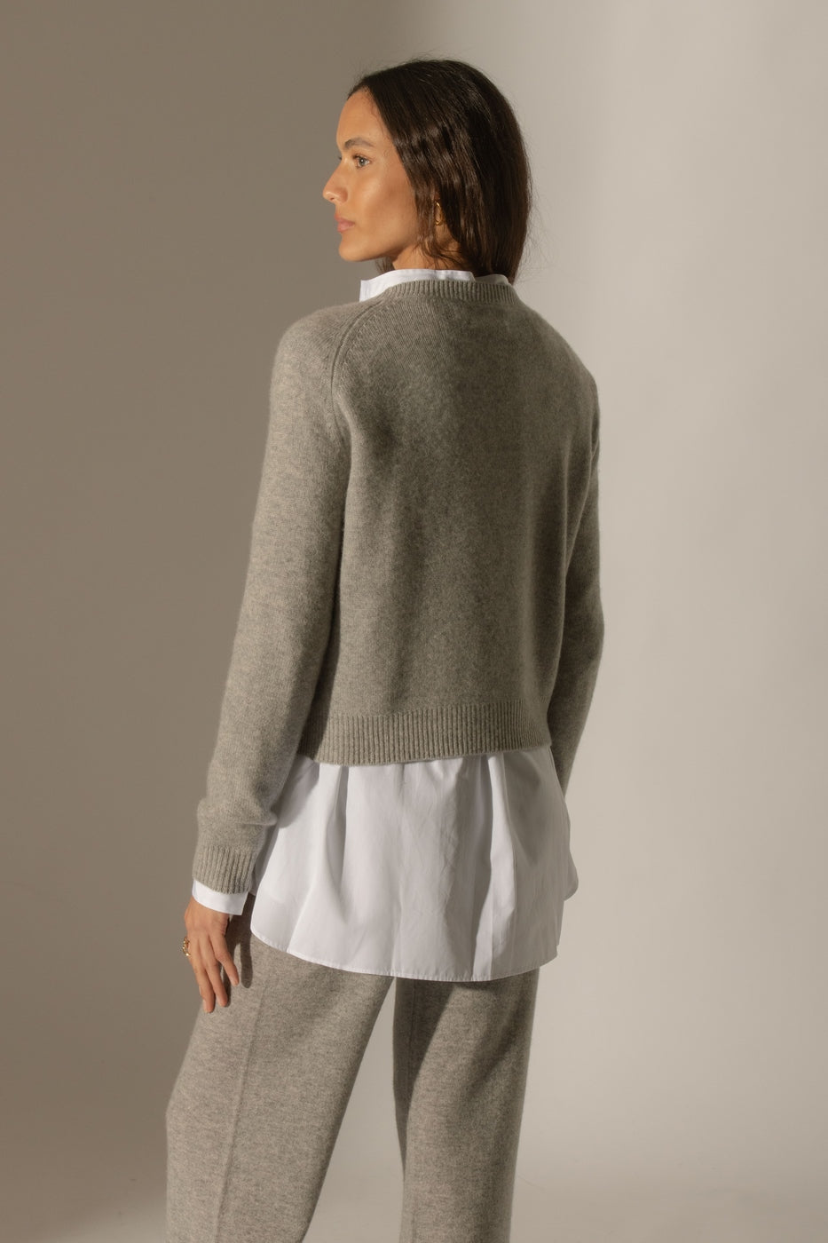Pull Col Rond 4 Fils - Lila - Nuage Chiné