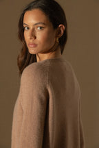 Pull Col Rond 4 Fils - Lila - Camel Chiné