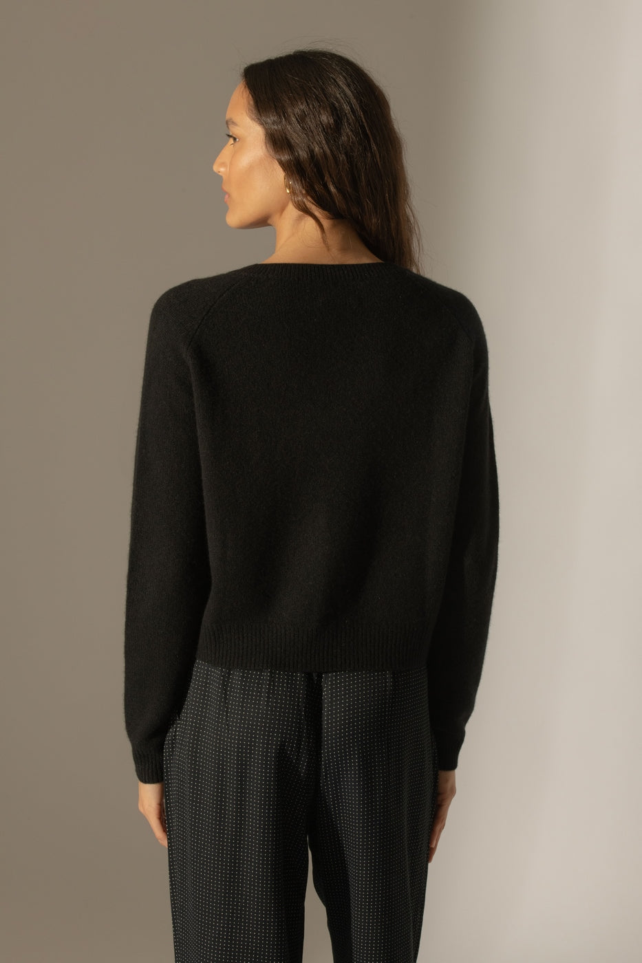 Pull Col Rond 4 Fils - Lila - Noir