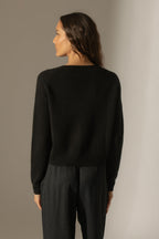 Pull Col Rond 4 Fils - Lila - Noir
