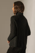 Pull Col Montant 6 Fils - Mairead - Noir