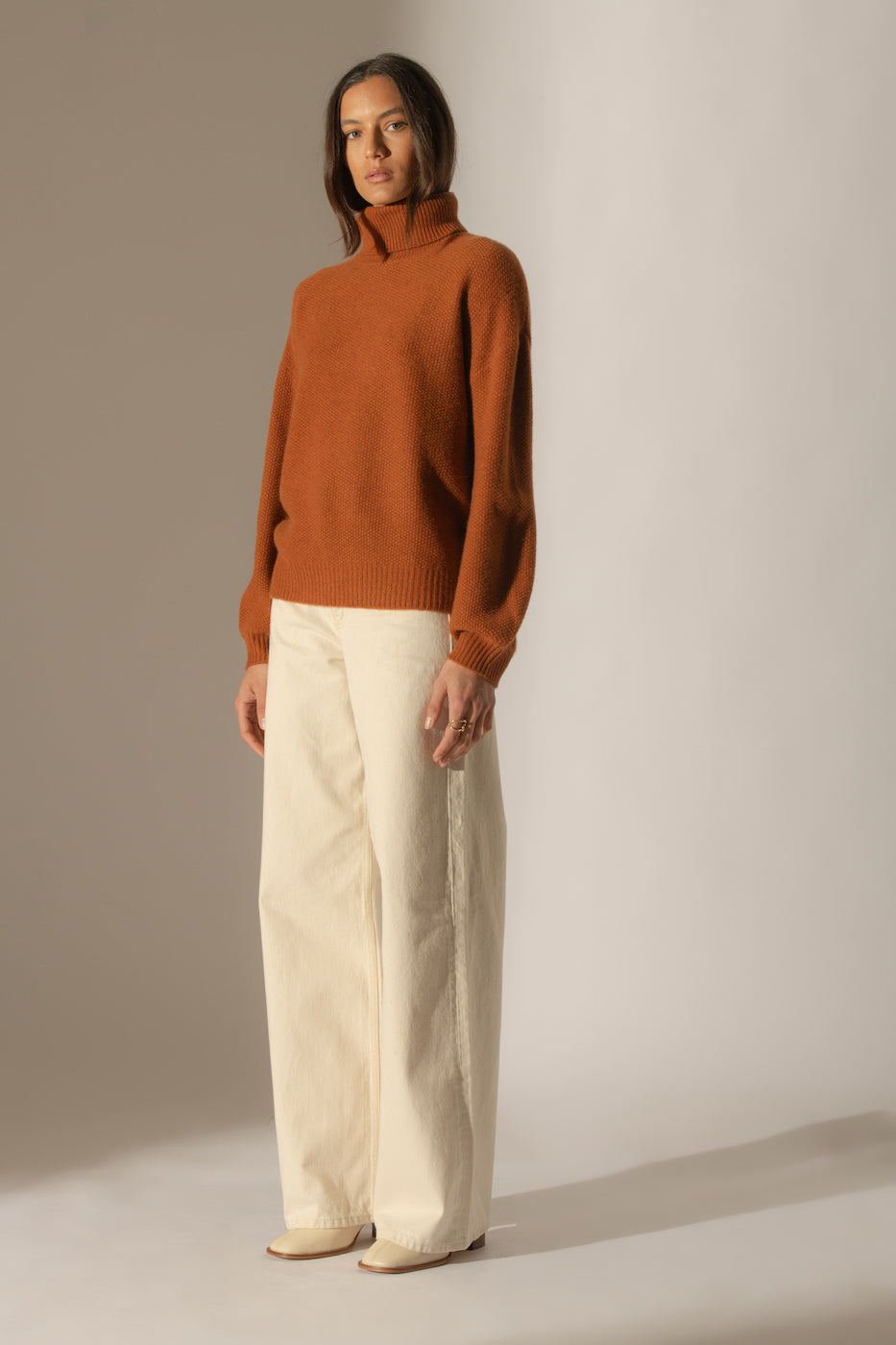 Pull Col Roulé 6 Fils Pemba - Auburn