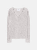 Pull Col V Shannon - 100% Cachemire 2 Fils - Gris Perle Chiné - Women