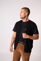 Cardigan Col V Sans Manches Arthur - Noir