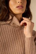 Jersey de cuello redondo - Souna - Camello jaspeado