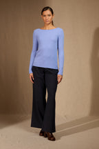 Pull Col Bateau Megan - Bleu Pastel