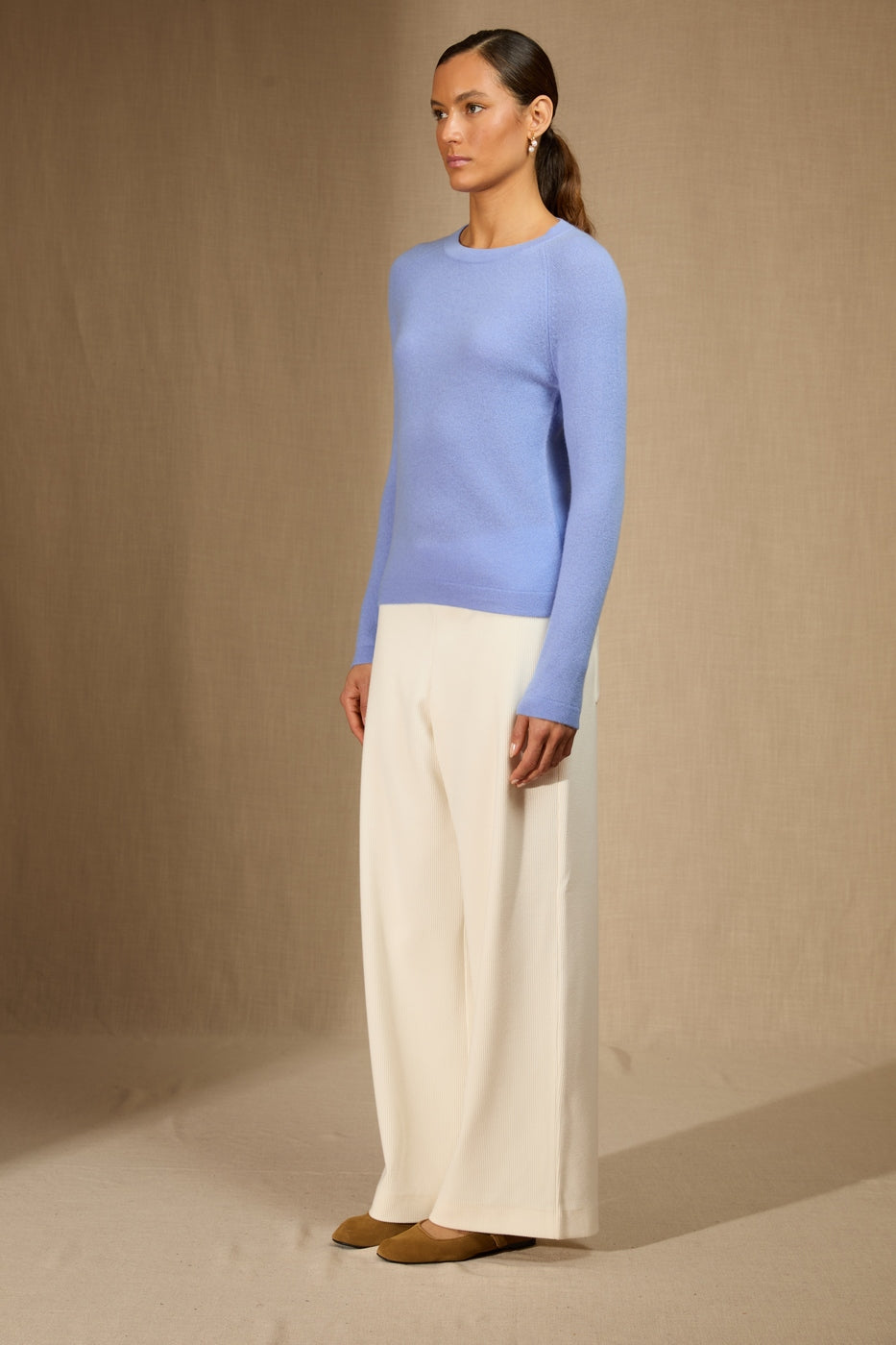 Pull Col Rond Whitney - Bleu Pastel