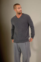 Pull Col V Alexander - Anthracite Chiné