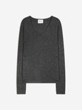 Pull Col V 4 Fils Gaby - Anthracite Chiné