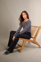 Pull Col Rond Oprah - Anthracite Chiné