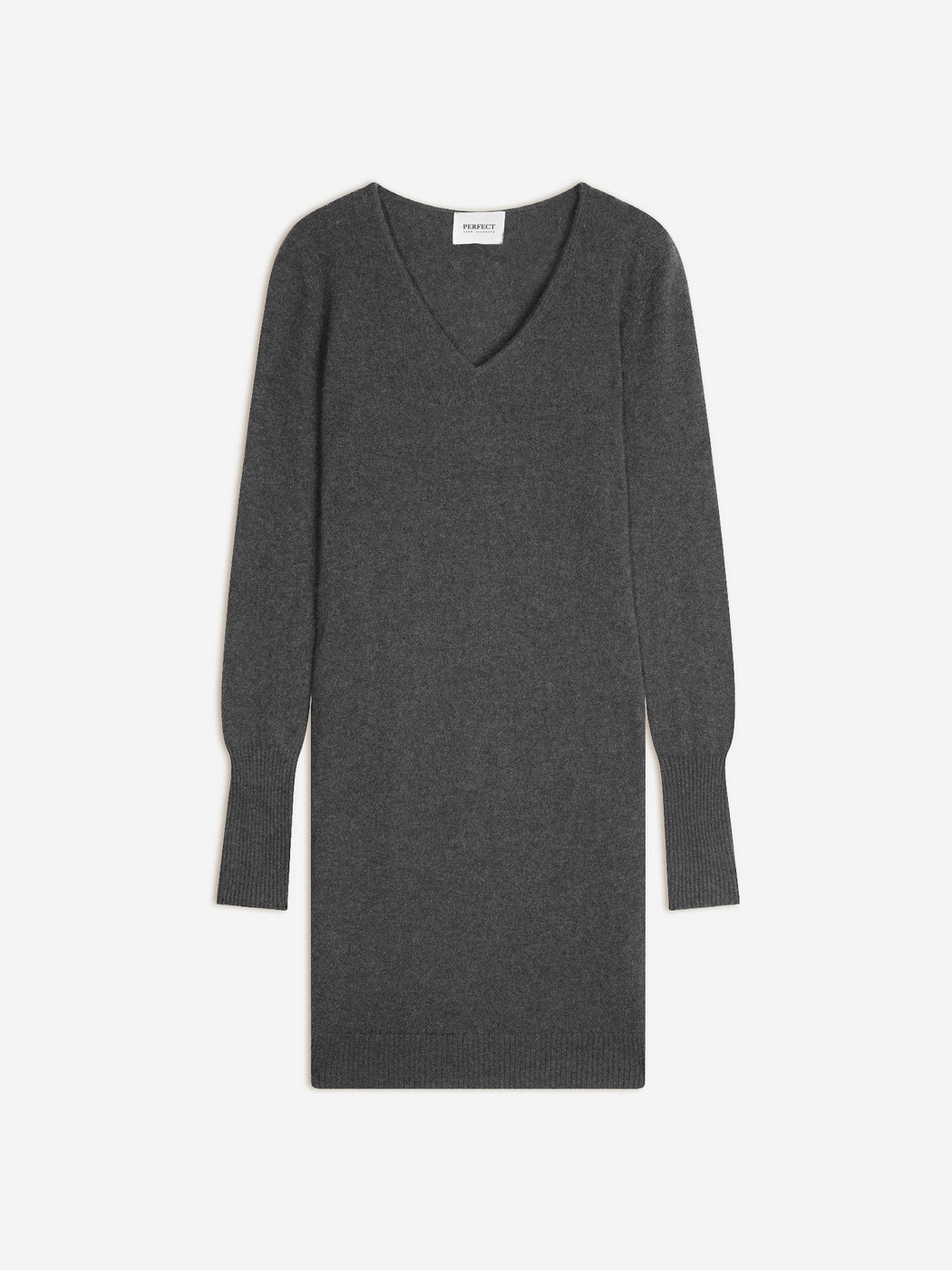 Robe Col V Joy - Anthracite Chiné