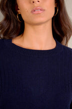 Pull Col Rond Amvira - Marine
