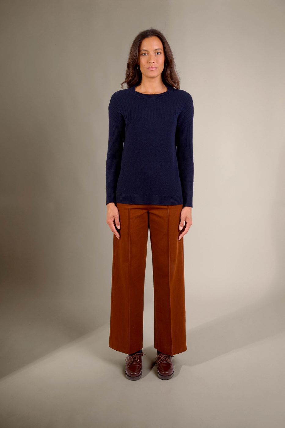 Pull Col Rond Amvira - Marine