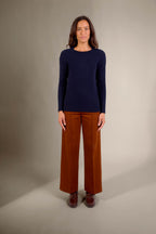 Pull Col Rond Amvira - Marine