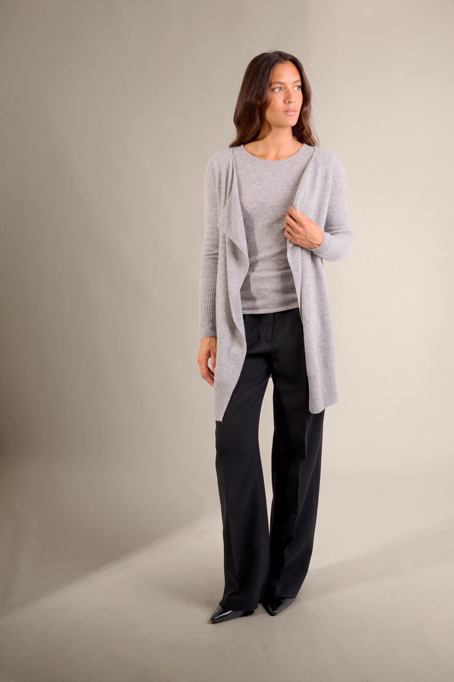 Veste Longue Abigail - Nuage Chiné