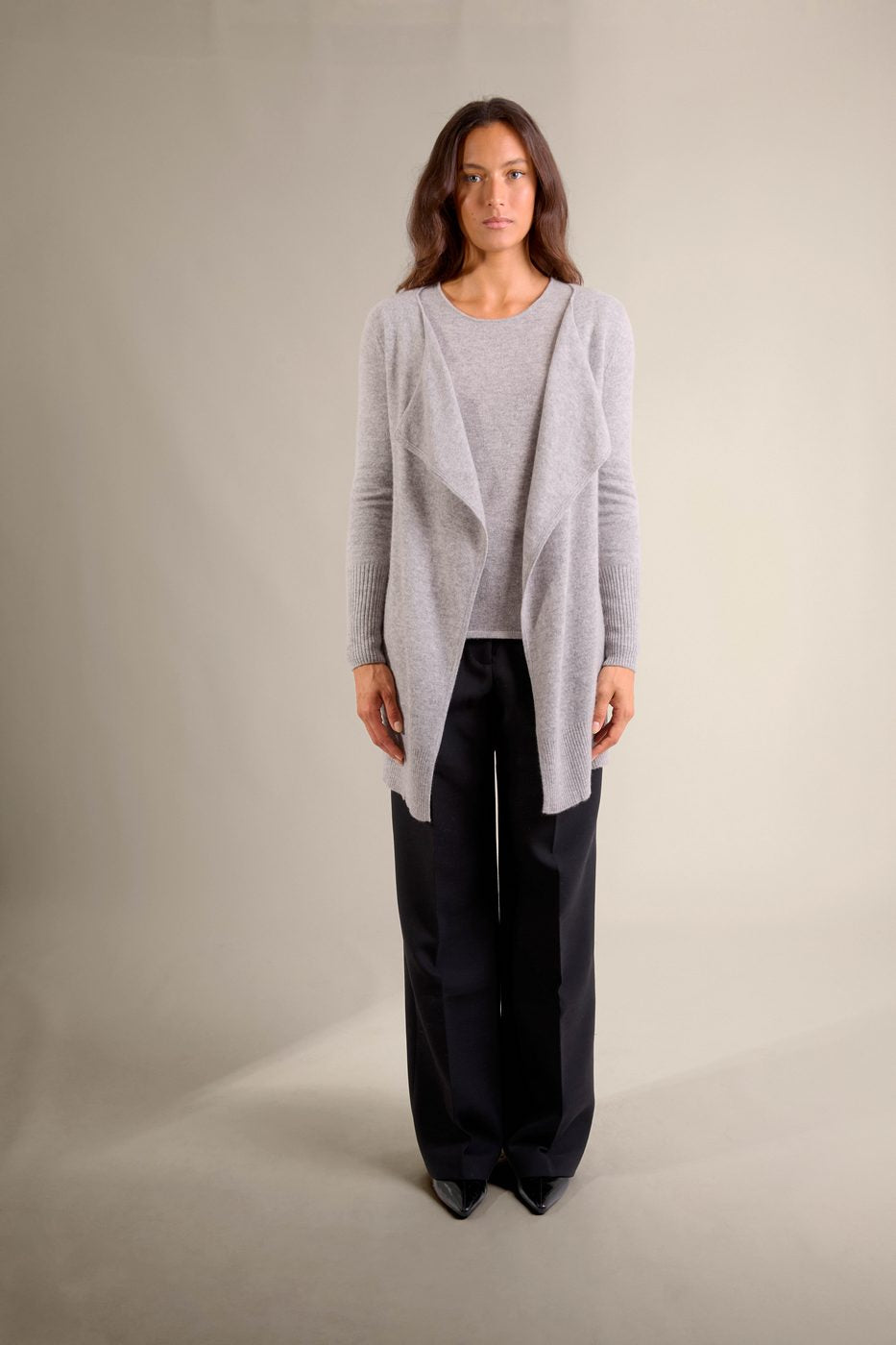 Veste Longue Abigail - Nuage Chiné