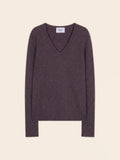 Pull Col V 4 Fils Gaby - Taupe Chiné