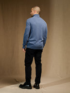 Pull Col Roulé Trevor - Bleu Denim