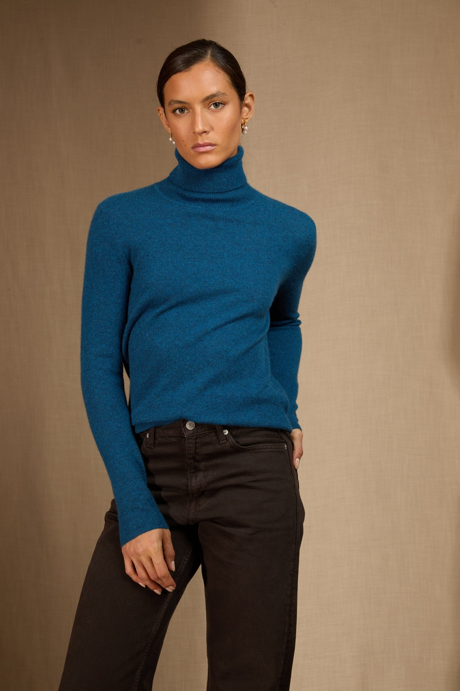 Pull Col Roulé Ashley - Atlantique Chiné