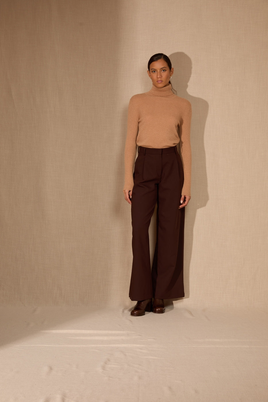 Pull Col Roulé Ashley - Sahara