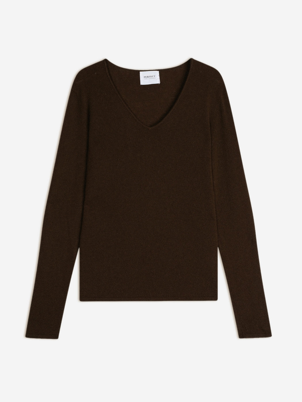 Pull Col V Shannon - Chocolat