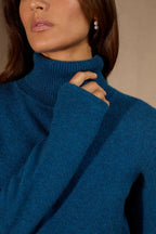 Pull Col Roulé 4 Fils Willow - Atlantique Chiné