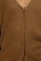 Cardigan Col V Paige - Noisette
