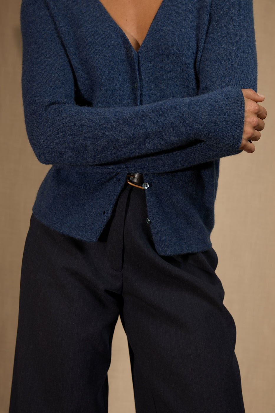 Cardigan Col V Paige - Océan Chiné