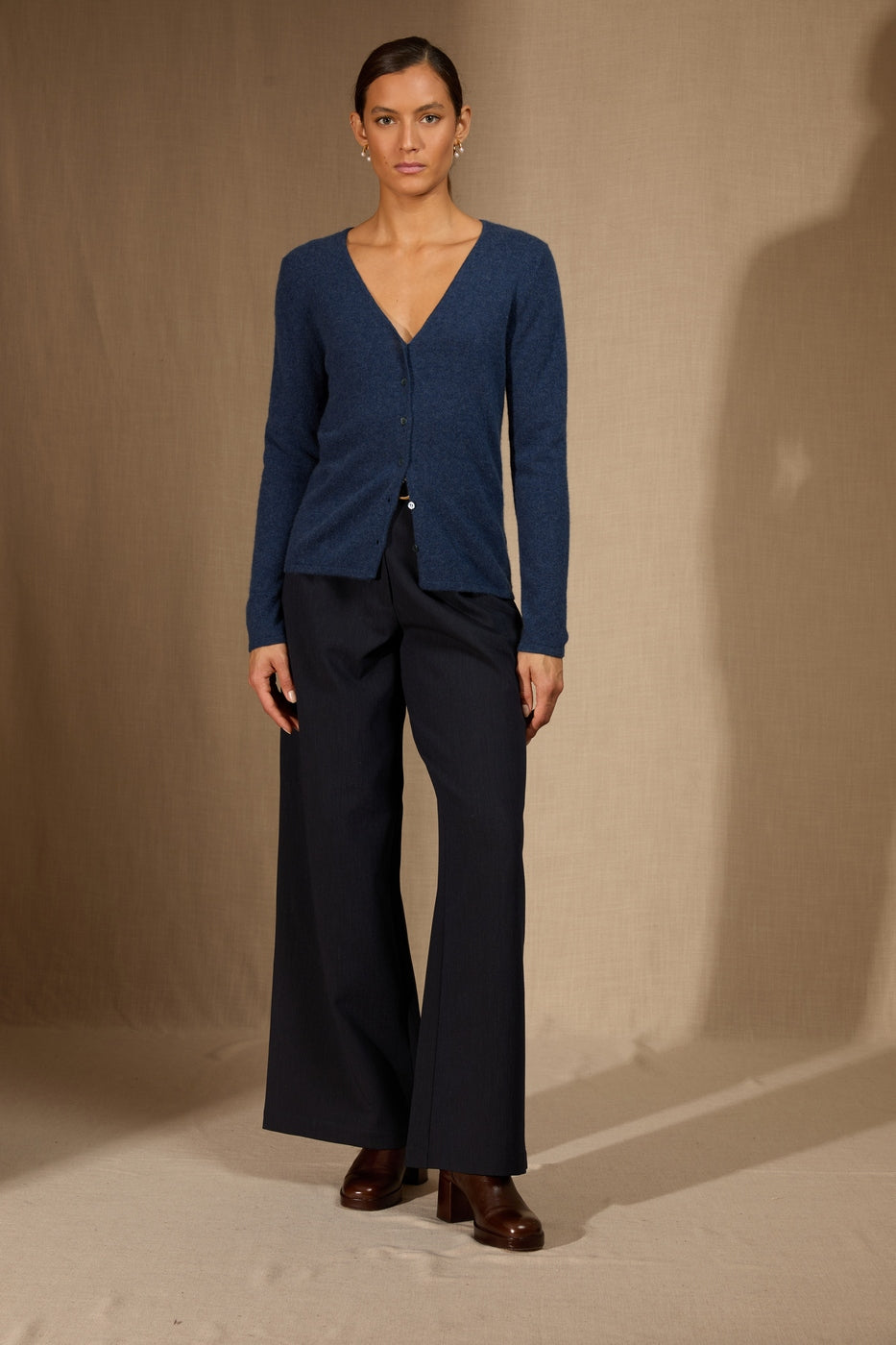 Cardigan Col V Paige - Océan Chiné