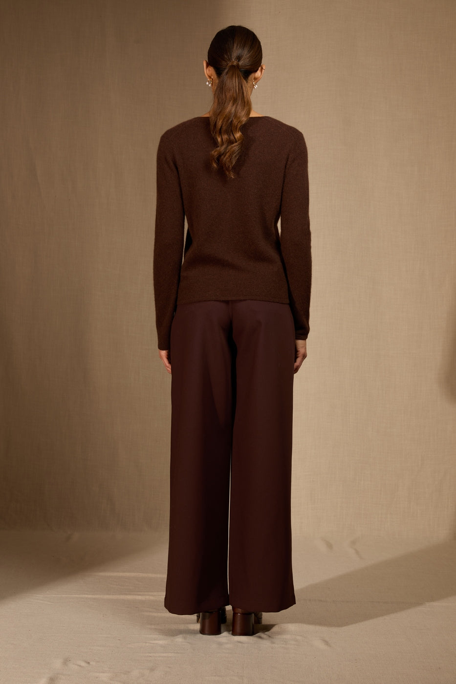 Cardigan Col V Paige - Café